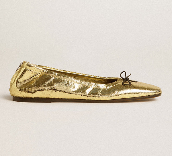 Golden Goose Gold Ballet Flat