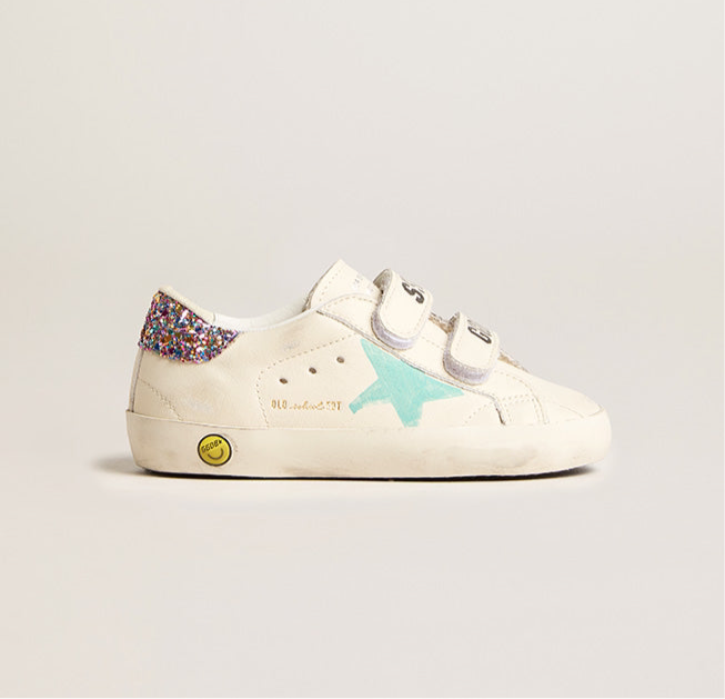 Golden Goose Aqua Green Velcro Sneaker