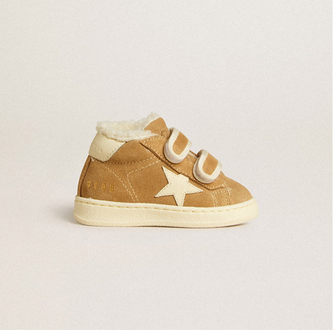 Golden Goose Tobacco Shearling Lining Baby Sneaker